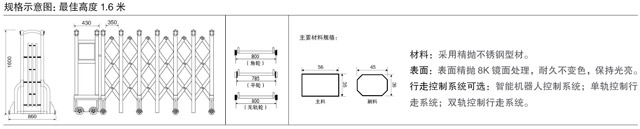 不锈钢伸缩门王者一号